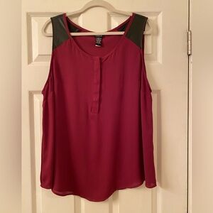 Torrid Burgundy Relaxed Sleeveless Tank Top
